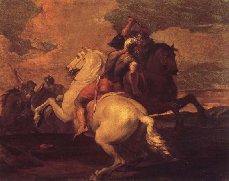Two battle ends horseman, Francesco Simonini